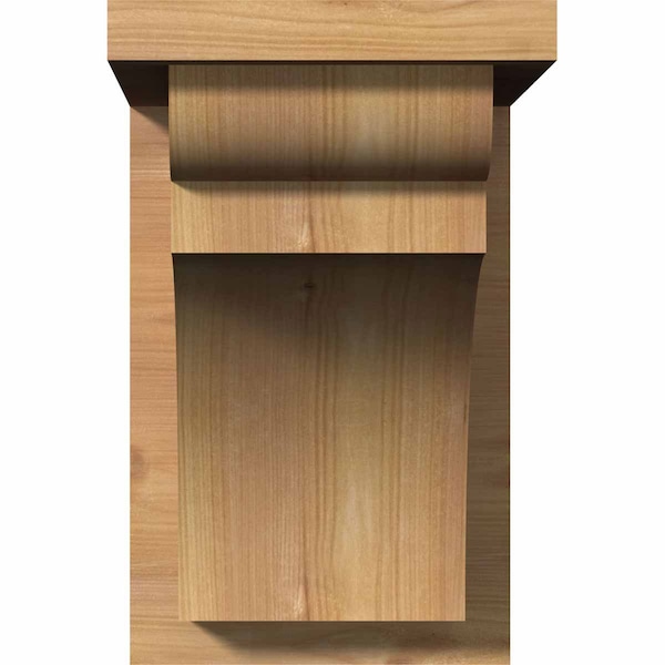 Yorktown Smooth Corbel W/Backplate, Western Red Cedar, 7 1/2W X 12D X 12H